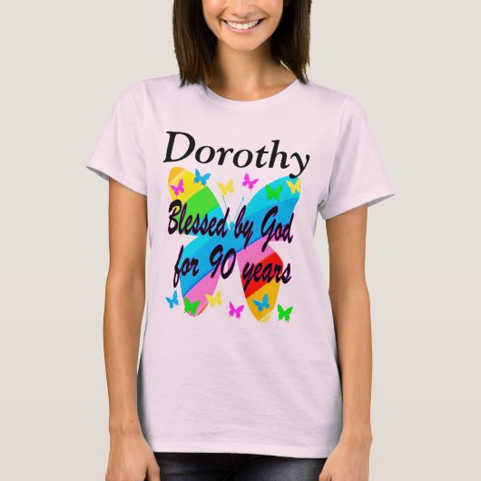 90賛美番誕生日パーソナライズされたのTシャツ Tシャツ (正面)