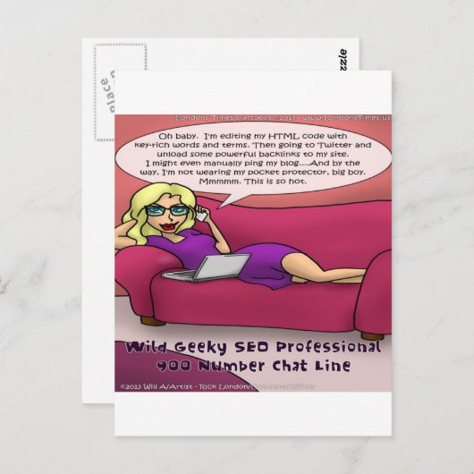 900ナンバーオタク系のSEOガールズゴーン ポストカード (正面/裏面)