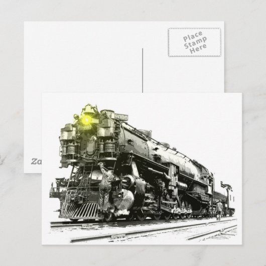 9000蒸気機関車 ポストカード (正面/裏面)
