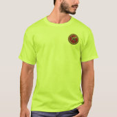 [900]アッシリア翼ライオン：金ゴールドとブラックラマス Tシャツ (正面)