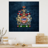 [900]カナダコート・オブ・アームズ[3D] ポスター (キッチン)