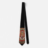 [900]マスターメイソン – 金ゴールドスクエア&コンパスズ ネクタイ (正面)