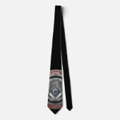 [900]マスター・メイソン – シルバー・スクエア&コンパスズ ネクタイ (正面)