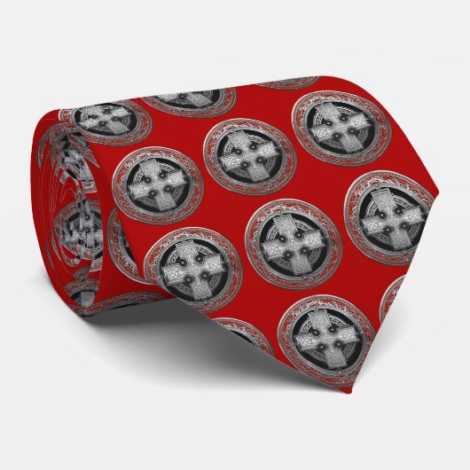 [900]古代ケルト聖銀ノットクロス ネクタイ (ロール)