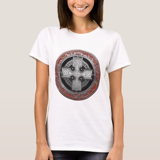 [900]古代ケルト聖銀ノットクロス Tシャツ (正面)