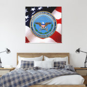 [900]米国国防総省(DOD)エンブレム[3D] キャンバスプリント (インサイチュ (寝室))