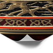 [900] Vegviser -バイキング金ゴールド魔法Runic Compass ポスター (角)