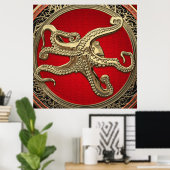 【901年】聖金ゴールドタコの防御姿勢 ポスター (ホームオフィス)