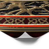 【901年】聖金ゴールドタコの防御姿勢 ポスター (角)