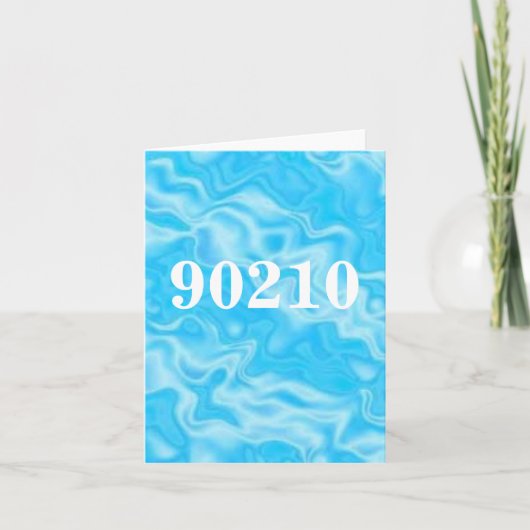 90210の郵便番号notecard カード (正面)