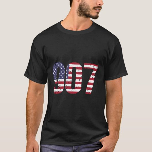 907アラスカ地域コード Tシャツ (正面)