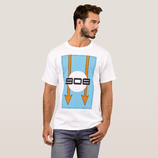 908 Blue - Orange Tシャツ (正面フル)