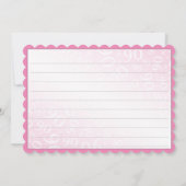 90"は感謝していしています!" ピンクおよび白い数パターン サンキューカード (裏面)