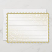 90"は感謝していしています!" 金ゴールドおよび白い数パターン サンキューカード (裏面)