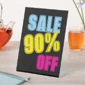 90%オフ販売サイン、卓上カウンター看板、ストア 台座サイン (インサイチュ)