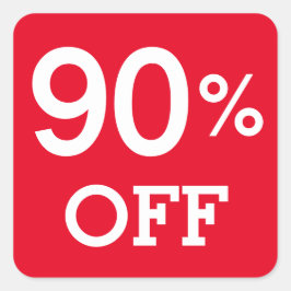 90% 90%オフ割引セール白と赤 スクエアシール