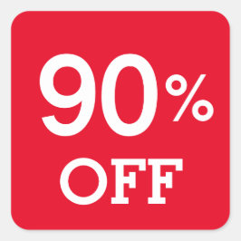 90% 90%オフ割引セール白と赤 スクエアシール