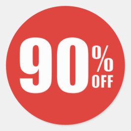 90% 90%割引セールのステッカー ラウンドシール