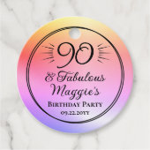 90 and Fabulous 90th Birthday Party  フェイバータグ (正面)