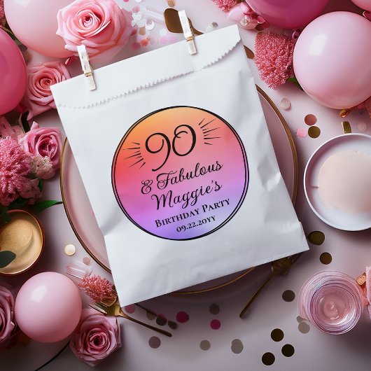 90 and Fabulous 90th Birthday Party  フェイバーバッグ