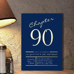 90 Blue 90th誕生日パーティー金ゴールド 箔招待状<br><div class="desc">お祝家族や友達のために豪華なブルーと金ゴールドフォイルの招待状とスタイルで90歳の誕生日！この美しい誕生日の招待は、あなたの特別な日のためにユニークと思い出に残る雰囲気を作成する任意のマイルストーンのイベントに最適である。この素晴らしデザインは、金ゴールドフォイルを招待状全体に備え、真の効果を生み出し素晴らしている。この招待を家族や友人すべてに送信して、あなたが常に覚えている一日のトーンを設定する！</div>