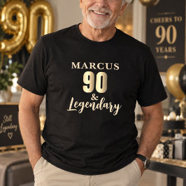 90 & Legendary ゴールド 90歳の誕生日 トライブレンドTシャツ