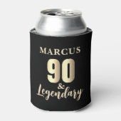 90 & Legendary ゴールド 90歳の誕生日 缶クーラー (缶正面)