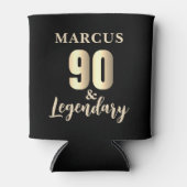90 & Legendary ゴールド 90歳の誕生日 缶クーラー (正面)