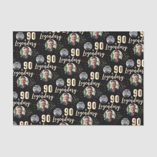 90 & Legendary 2 Photos 90th Birthday Gold 薄葉紙 (正面)