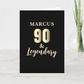 90 & Legendary Gold 90th Birthday  カード (正面)