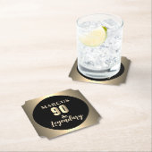 90 & Legendary Gold 90th Birthday Party ペーパーコースター (インサイチュ)