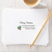 90 Merry Christmas Minimal Return Address Label ラベル (インサイチュ)