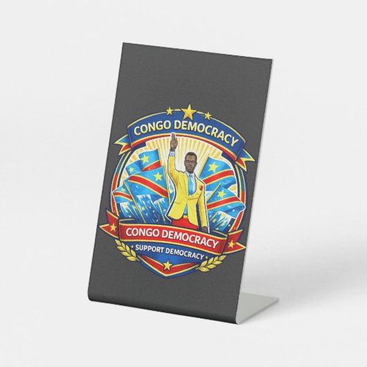 90 Minutes Without Moving – The Legendary Congo Fa 台座サイン (正面)