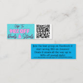 90% Off Deals & Steals group advertisement スキニー名刺 (正面/裏面)