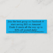 90% Off Deals & Steals group advertisement スキニー名刺 (裏面)