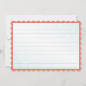 90 "Thank you!" Coral/White Number Pattern サンキューカード (裏面)