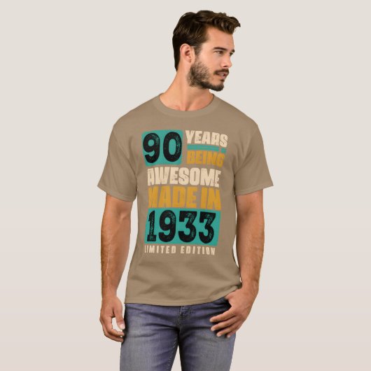 90 Years of being Awesome Made in 1933 Limited edi Tシャツ (正面フル)