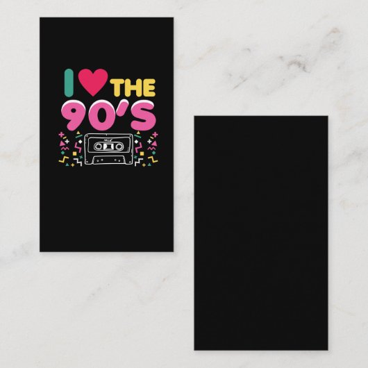 90er用品類I愛90年代のレトロOldschool 名刺 (正面/裏面)