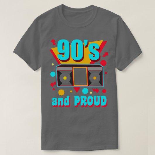 90sおよび誇りを持った1 tシャツ (デザイン正面)