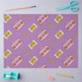 90sに戻る – Y2Kカラフルカセット・プレーヤー 薄葉紙 (クラフト)