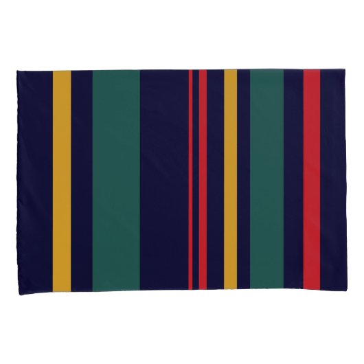 90sカラーインスパイア数々のストライプはっきりしたモダン製品 枕カバー (正面右)