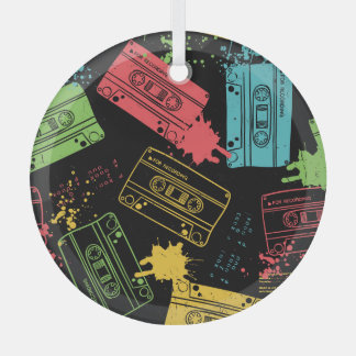 90sスタイルクールグランジカセット ガラスオーナメント