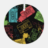 90sスタイルクールグランジカセット ガラスオーナメント (裏面)