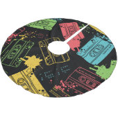 90sスタイルクールグランジカセット ブラッシュドポリエステルツリースカート (アングル)