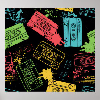 90sスタイルクールグランジカセット ポスター
