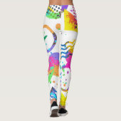 90sスタイルジオメトカラフルリレトログランジスタイル レギンス (裏面)