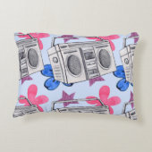 90sスタイル：水彩シームレスパターン アクセントクッション (裏面)