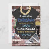 90sスローバックヒップホップベビーシャワー招待状 招待状 (正面)