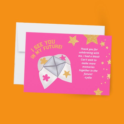 90sスローバックフォーチュンパーティーありがとう サンキューカード