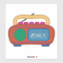 90sスローバック – ピクセル無線カセットプレーヤーラジオ